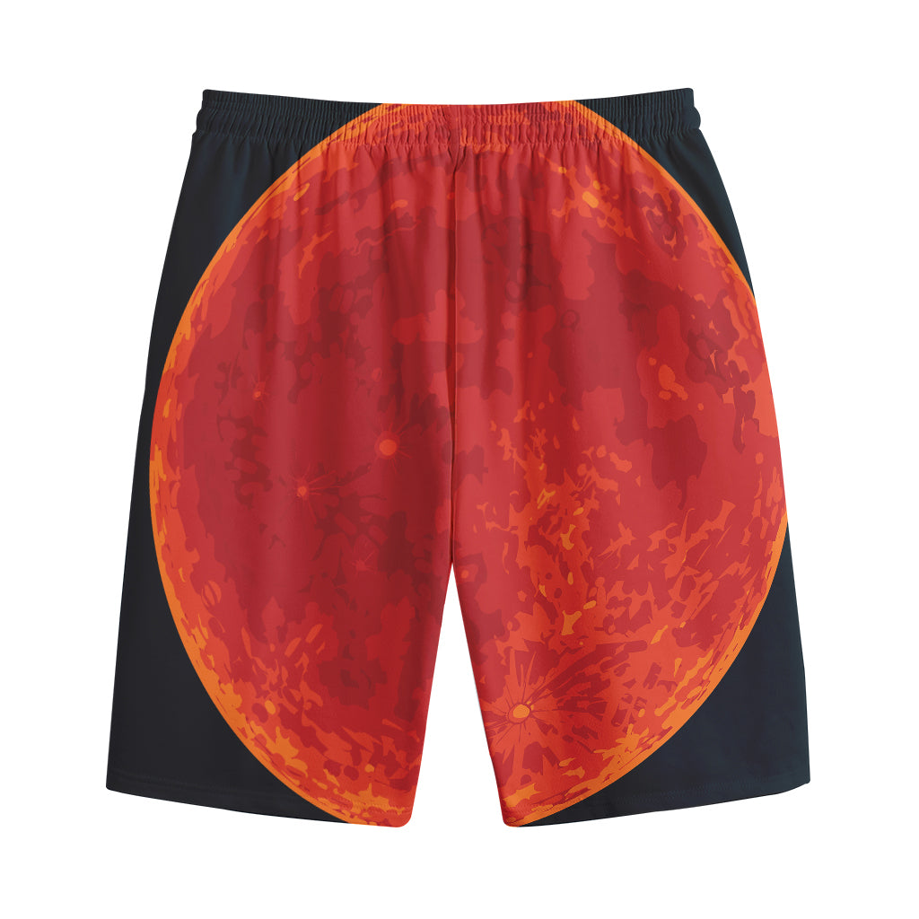 Super Blood Moon Lunar Eclipse Print Cotton Shorts