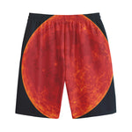 Super Blood Moon Lunar Eclipse Print Cotton Shorts