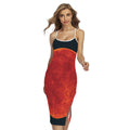 Super Blood Moon Lunar Eclipse Print Cross Back Cami Dress