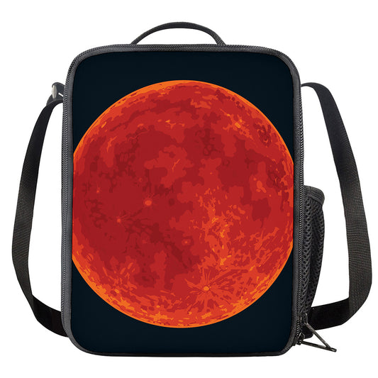 Super Blood Moon Lunar Eclipse Print Crossbody Lunch Bag