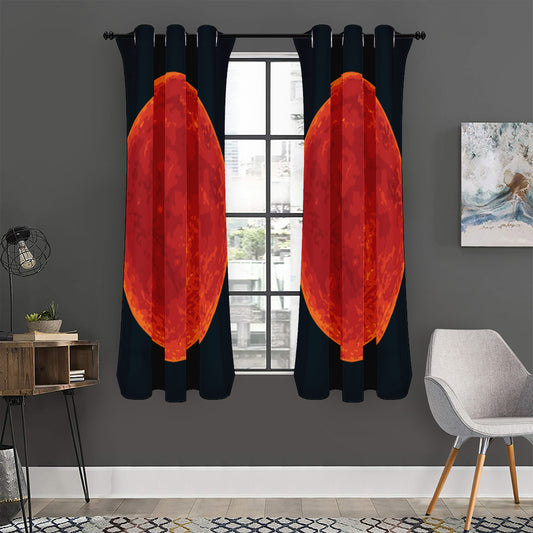 Super Blood Moon Lunar Eclipse Print Curtain