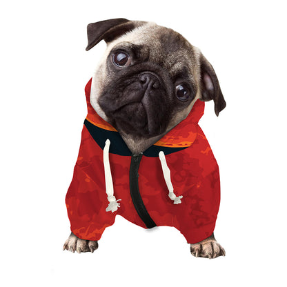 Super Blood Moon Lunar Eclipse Print Dog Zip Up Hoodie