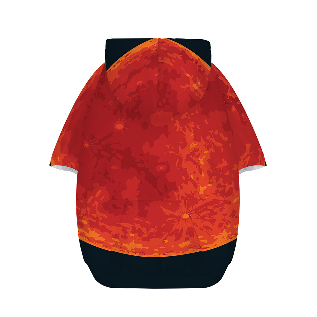 Super Blood Moon Lunar Eclipse Print Dog Zip Up Hoodie