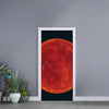 Super Blood Moon Lunar Eclipse Print Door Sticker