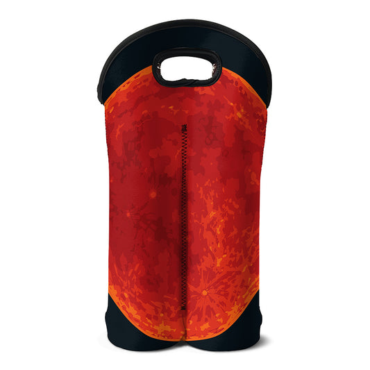 Super Blood Moon Lunar Eclipse Print Double Neoprene Wine Tote