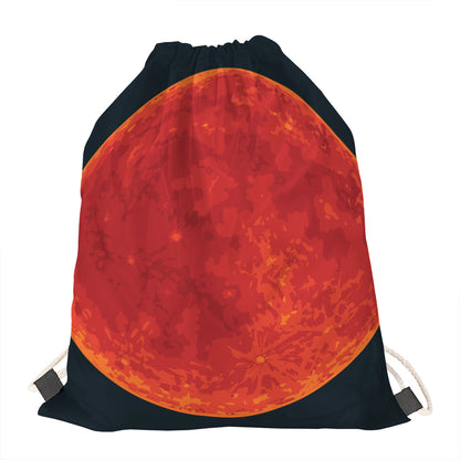 Super Blood Moon Lunar Eclipse Print Drawstring Bag