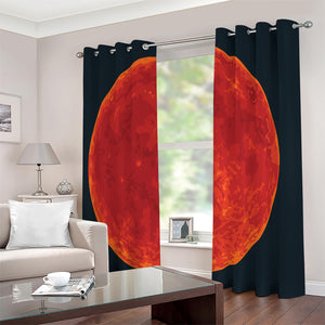 Super Blood Moon Lunar Eclipse Print Extra Wide Grommet Curtains