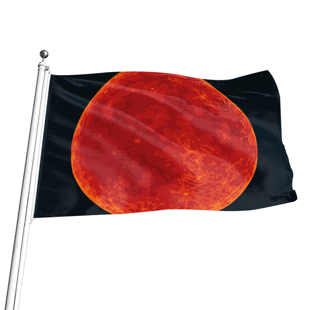 Super Blood Moon Lunar Eclipse Print Flag