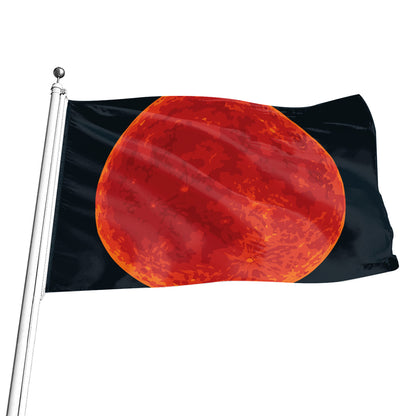 Super Blood Moon Lunar Eclipse Print Flag