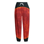 Super Blood Moon Lunar Eclipse Print Fleece Lined Knit Pants