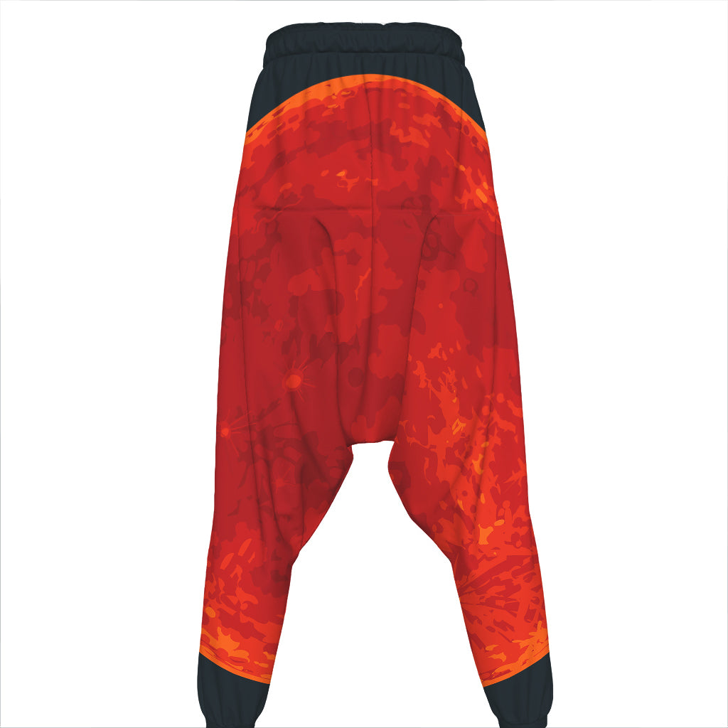 Super Blood Moon Lunar Eclipse Print Hammer Pants