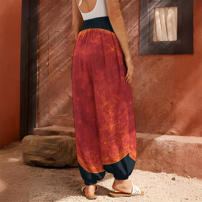 Super Blood Moon Lunar Eclipse Print Harem Pants