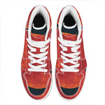 Super Blood Moon Lunar Eclipse Print High Top Leather Sneakers