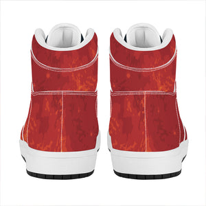 Super Blood Moon Lunar Eclipse Print High Top Leather Sneakers