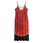 Super Blood Moon Lunar Eclipse Print Jersey Midi Cami Dress