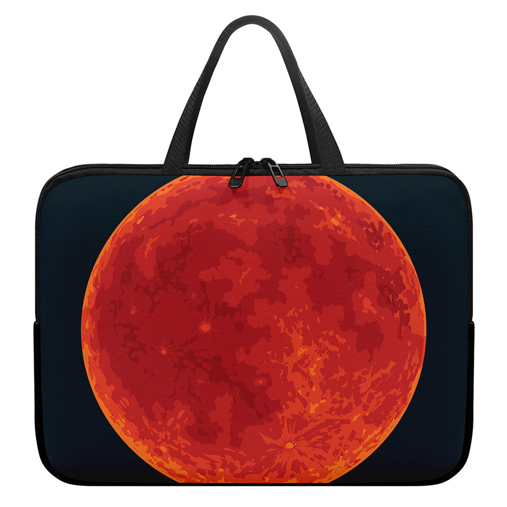 Super Blood Moon Lunar Eclipse Print Laptop Sleeve With Handle