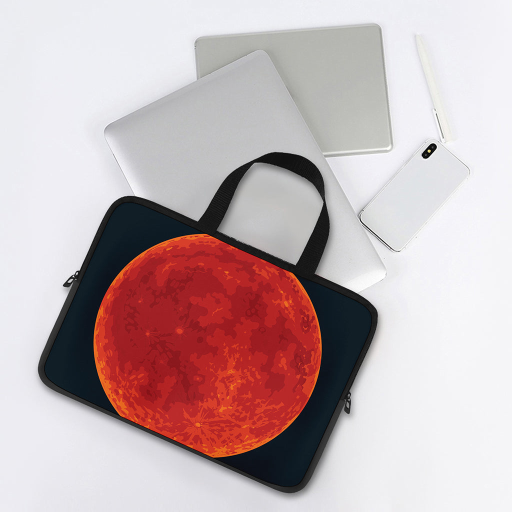 Super Blood Moon Lunar Eclipse Print Laptop Sleeve With Handle