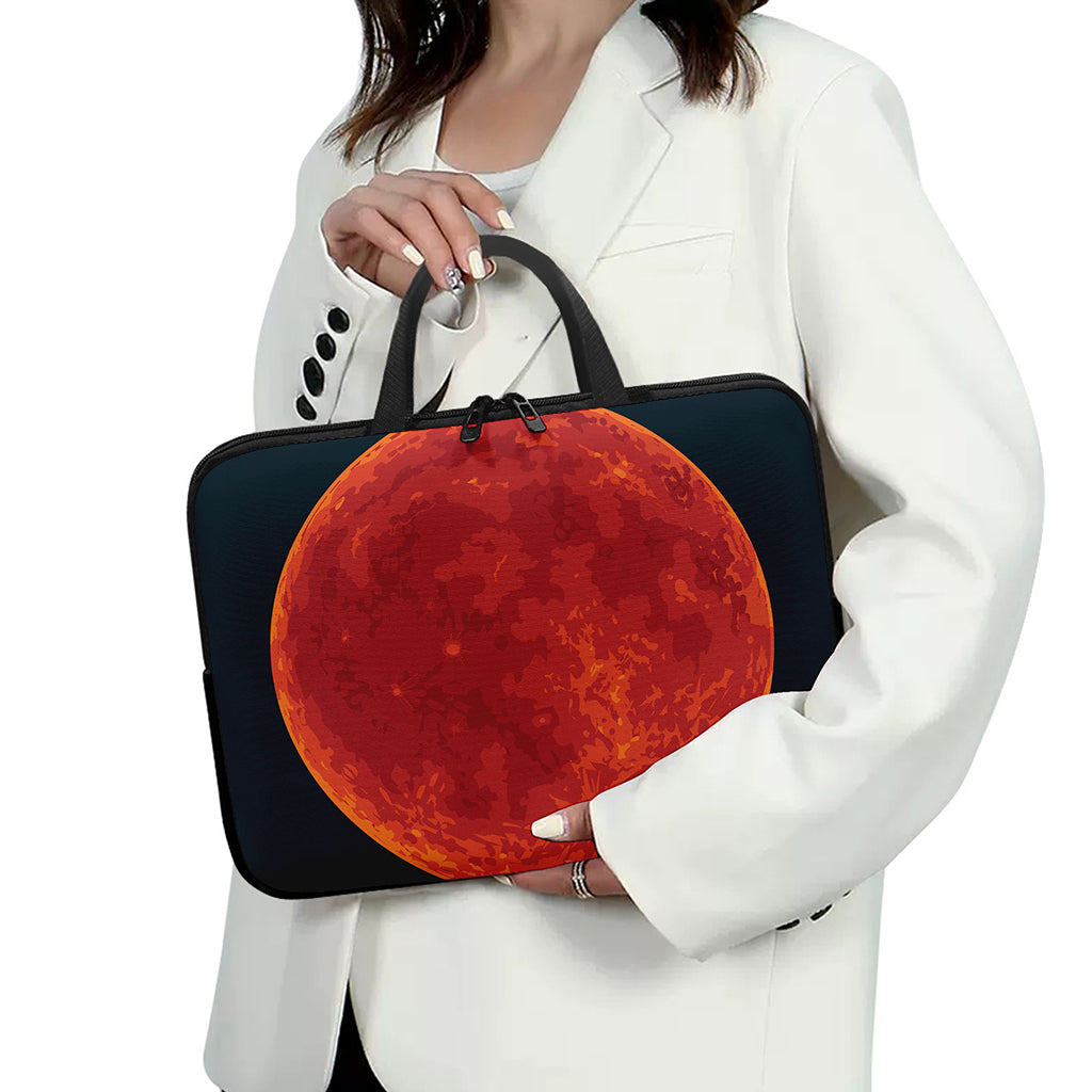 Super Blood Moon Lunar Eclipse Print Laptop Sleeve With Handle