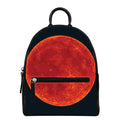 Super Blood Moon Lunar Eclipse Print Leather Backpack