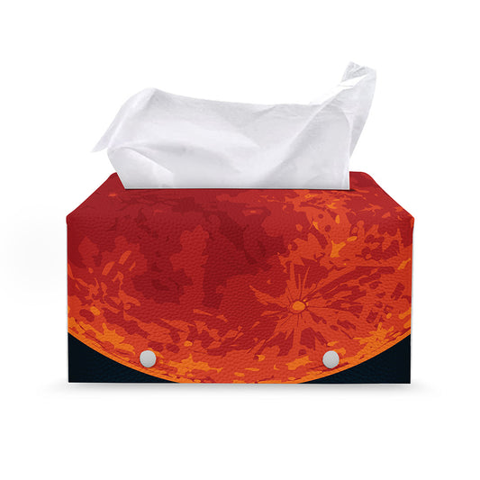 Super Blood Moon Lunar Eclipse Print Leather Tissue Box Cover