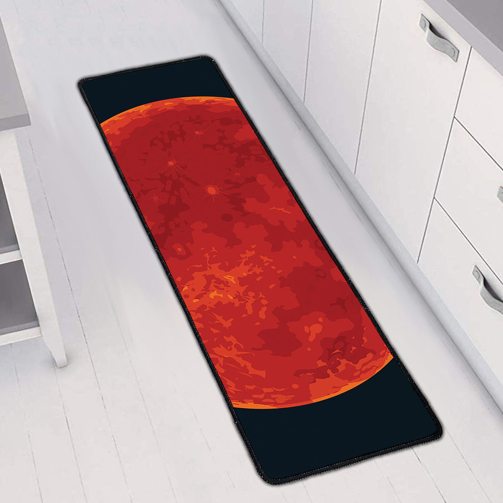 Super Blood Moon Lunar Eclipse Print Long Kitchen Mat