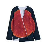 Super Blood Moon Lunar Eclipse Print Long Sleeve Short Coat