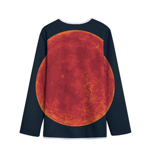 Super Blood Moon Lunar Eclipse Print Long Sleeve Short Coat