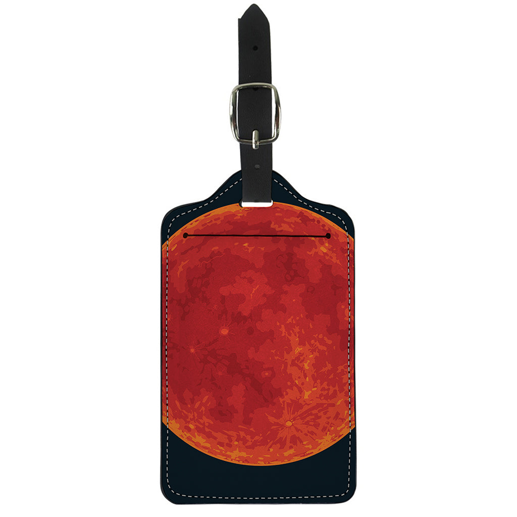 Super Blood Moon Lunar Eclipse Print Luggage Tag
