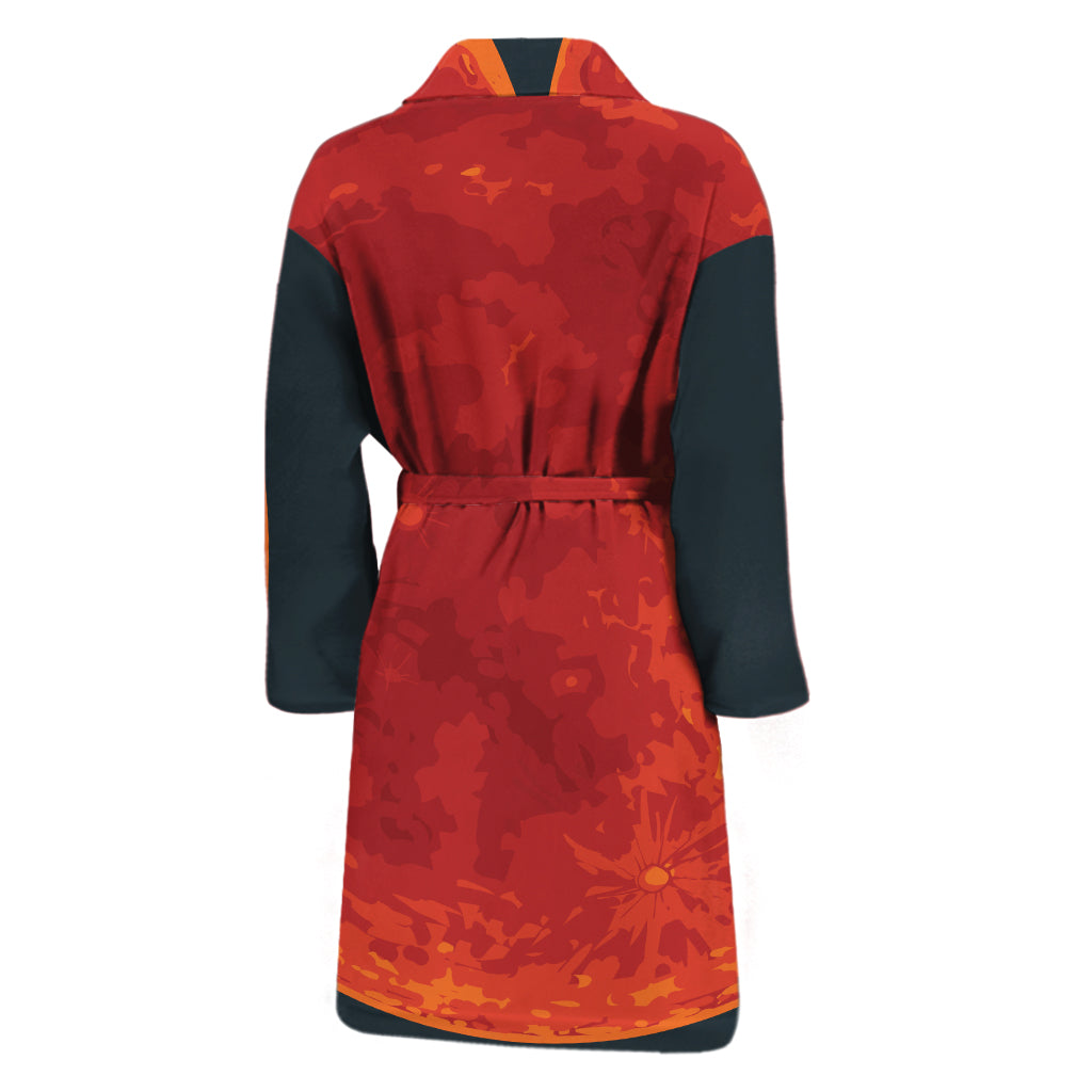 Super Blood Moon Lunar Eclipse Print Men's Bathrobe