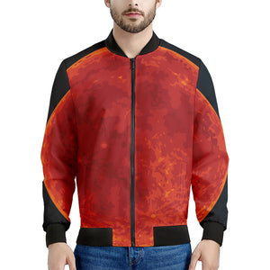 Super Blood Moon Lunar Eclipse Print Men's Bomber Jacket