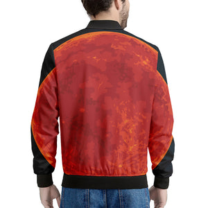 Super Blood Moon Lunar Eclipse Print Men's Bomber Jacket