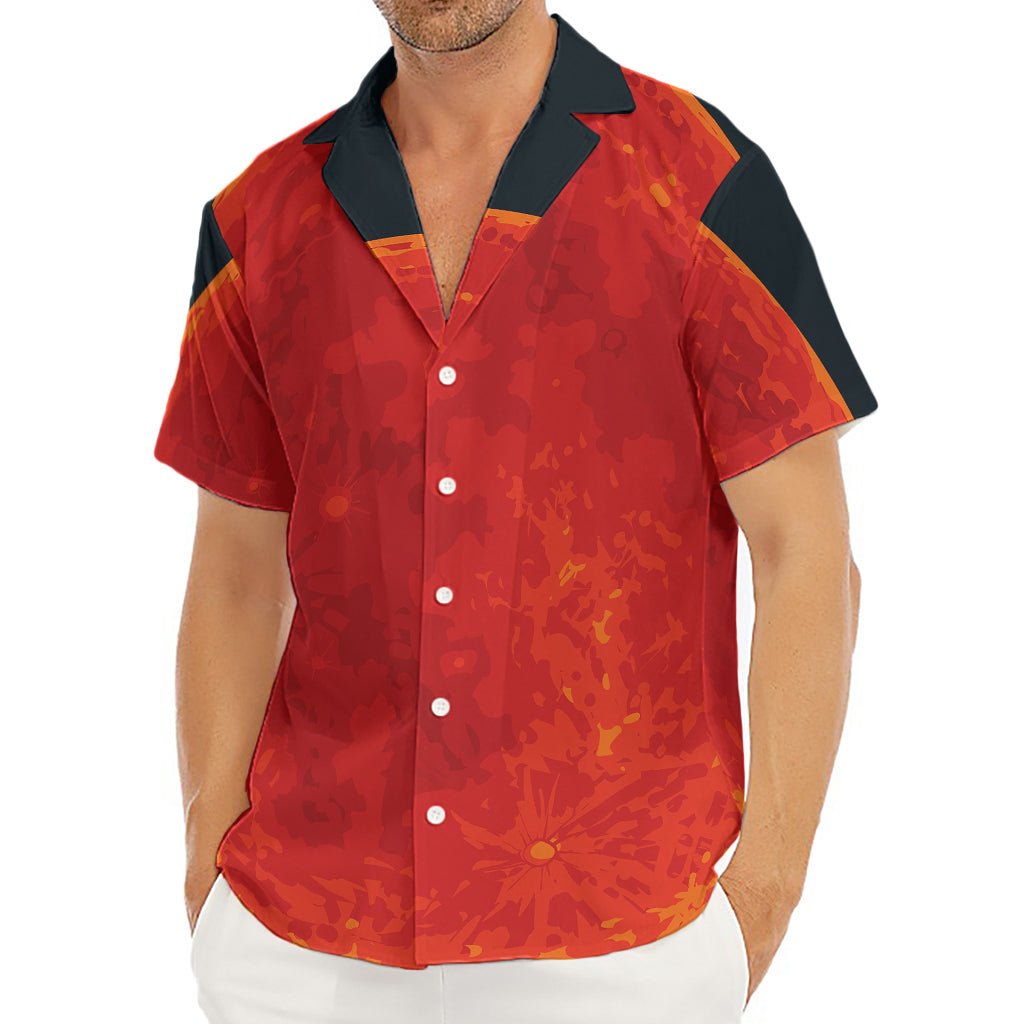 Super Blood Moon Lunar Eclipse Print Men's Deep V-Neck Shirt