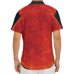 Super Blood Moon Lunar Eclipse Print Men's Deep V-Neck Shirt