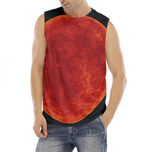 Super Blood Moon Lunar Eclipse Print Men's Fitness Tank Top