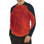 Super Blood Moon Lunar Eclipse Print Men's Long Sleeve Rash Guard