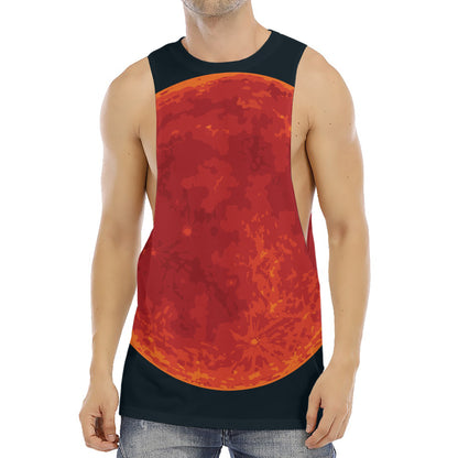 Super Blood Moon Lunar Eclipse Print Men's Muscle Tank Top