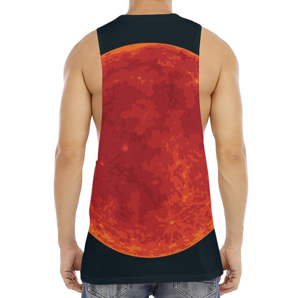 Super Blood Moon Lunar Eclipse Print Men's Muscle Tank Top