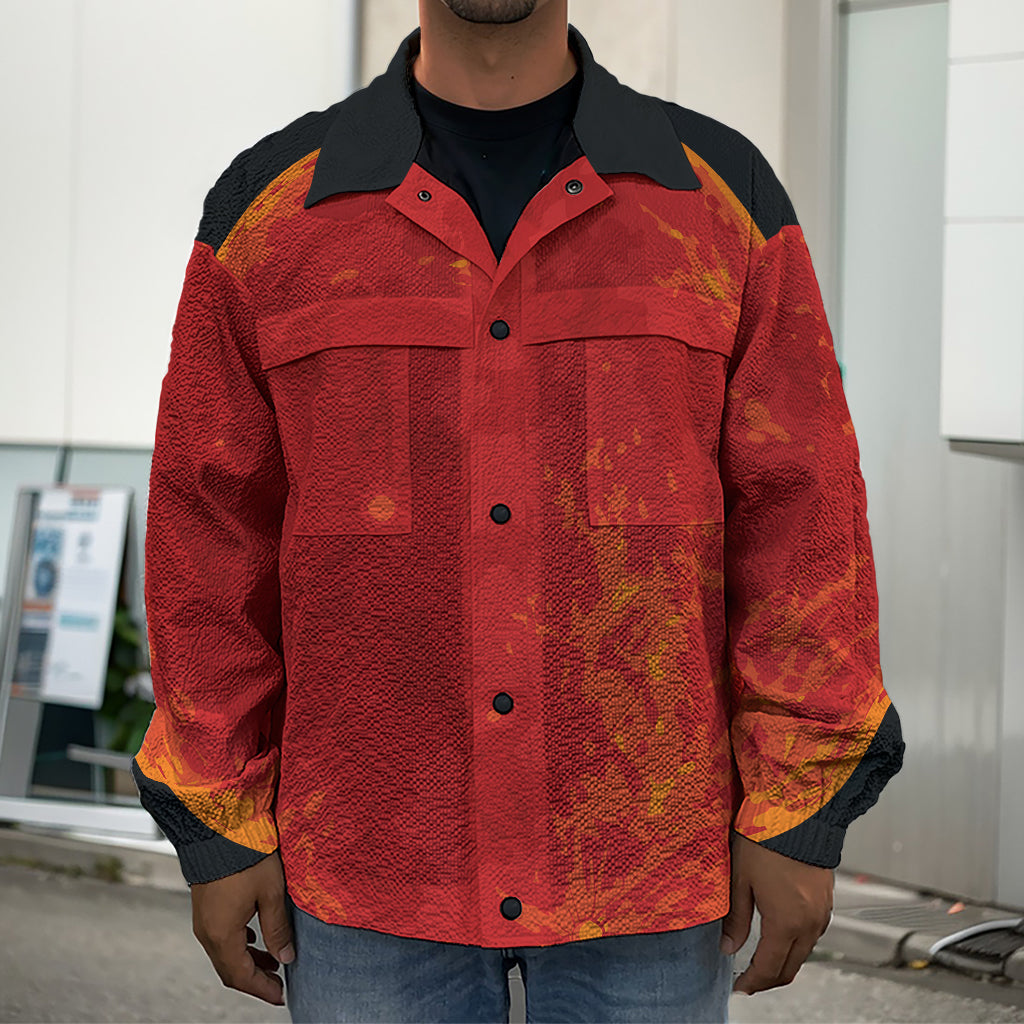 Super Blood Moon Lunar Eclipse Print Men's Shirt Jacket