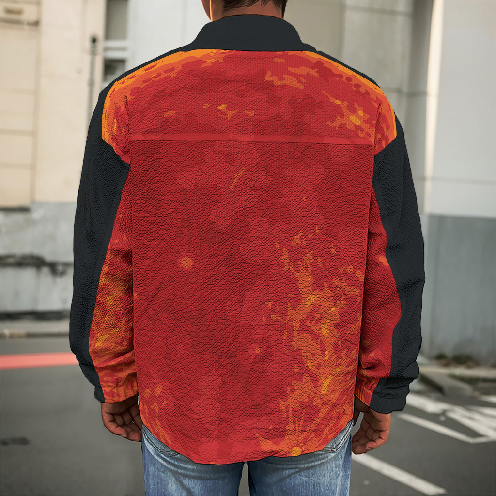 Super Blood Moon Lunar Eclipse Print Men's Shirt Jacket