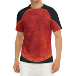 Super Blood Moon Lunar Eclipse Print Men's Short Sleeve Rash Guard