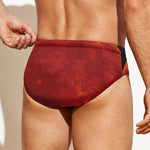 Super Blood Moon Lunar Eclipse Print Men's Swim Briefs