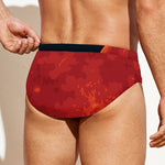 Super Blood Moon Lunar Eclipse Print Men's Swim Briefs