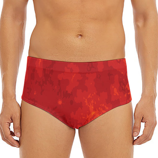 Super Blood Moon Lunar Eclipse Print Men's Triangle Swim Briefs