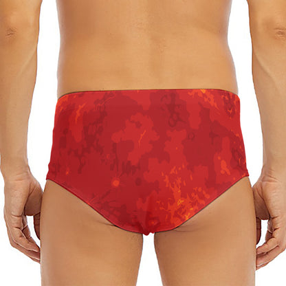 Super Blood Moon Lunar Eclipse Print Men's Triangle Swim Briefs