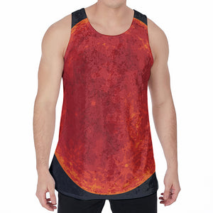 Super Blood Moon Lunar Eclipse Print Men's Velvet Tank Top