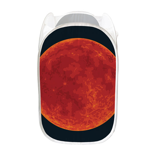 Super Blood Moon Lunar Eclipse Print Mesh Laundry Hamper