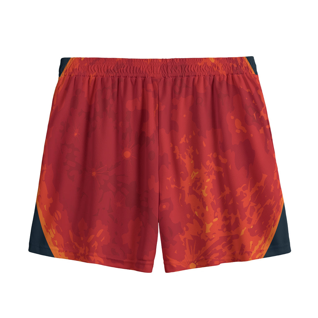 Super Blood Moon Lunar Eclipse Print Mesh Shorts