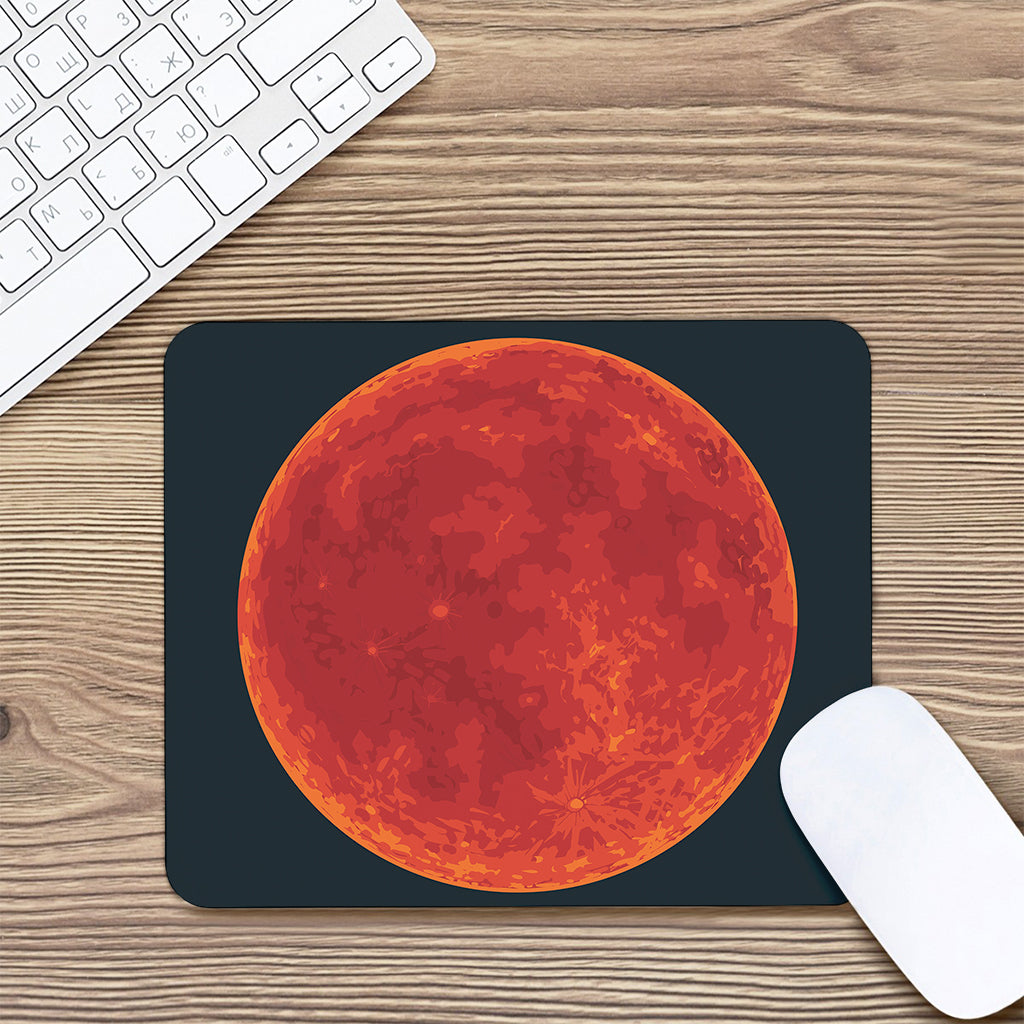 Super Blood Moon Lunar Eclipse Print Mouse Pad