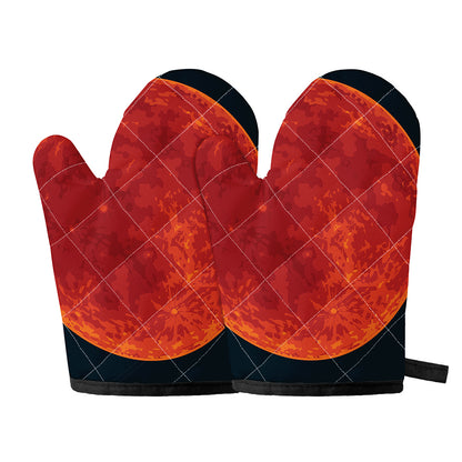 Super Blood Moon Lunar Eclipse Print Oven Mitts