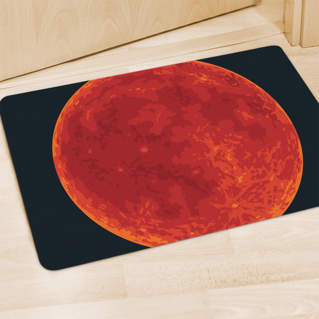 Super Blood Moon Lunar Eclipse Print Polyester Doormat